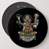 Aztec Warrior Shaman Button (Vorne & Hinten)