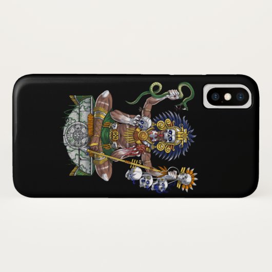 Aztec Warrior Shaman Case-Mate iPhone Hülle (Rückseite (Horizontal))
