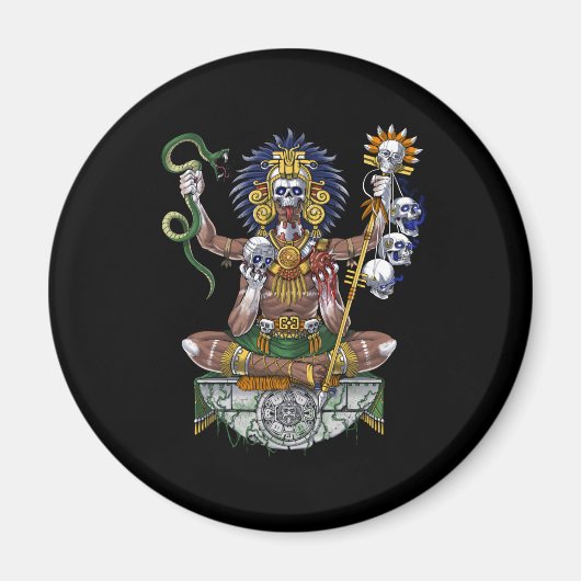 Aztec Warrior Shaman Magnet (Vorne)