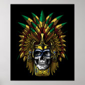Aztec Warrior Skull Indianermaske Poster (Vorne)