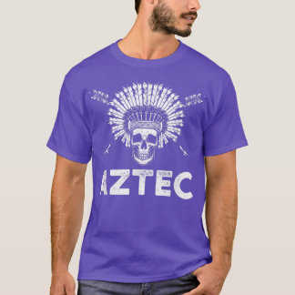Aztec Warrior Skull Skeleton Antike Zivilisation T-Shirt