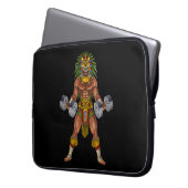 Aztec Warrior Weightlifting Laptopschutzhülle (Vorderseite Links)