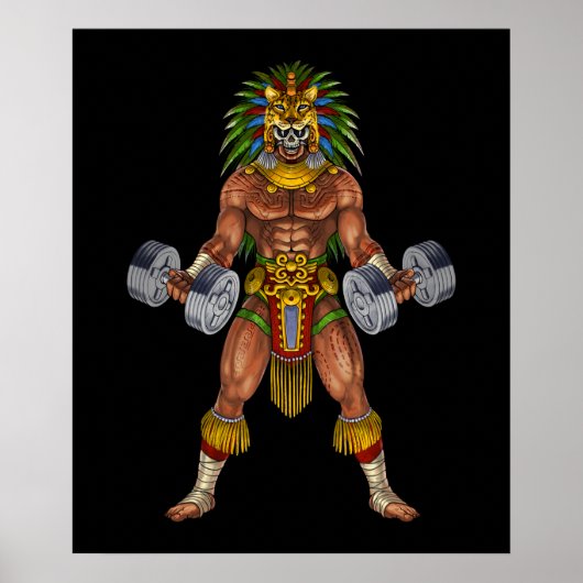 Aztec Warrior Weightlifting Poster (Vorne)