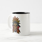 Aztec Warrior Zweifarbige Tasse (Vorderseite Links)