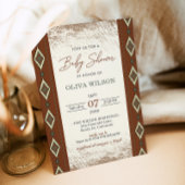 Aztec Western Baby Showeinladung, Rustikales Boho Einladung