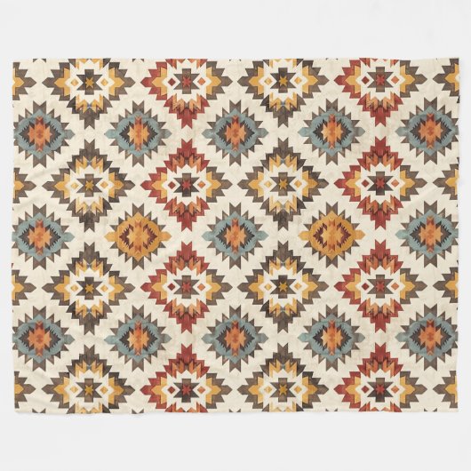 Aztec Western Pattern Fleecedecke (Vorderseite (Horizontal))