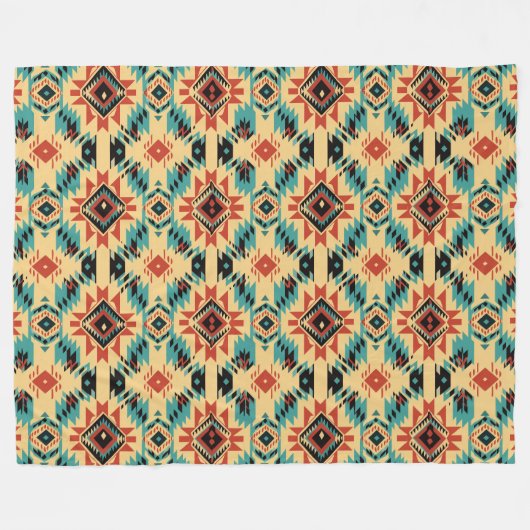 Aztec Western Pattern Fleecedecke (Vorderseite (Horizontal))