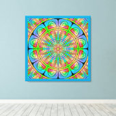 Aztec Wheel Wrapped Canvas Leinwanddruck (Insitu (Holzboden))