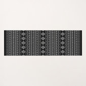 Aztec White Gray Black Mixed Motifs ml Muster Yogamatte (Rückseite (Horizontal))