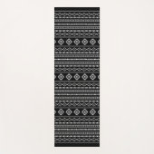 Aztec White Gray Black Mixed Motifs ml Muster Yogamatte (Vorderseite)