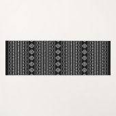 Aztec White Gray Black Mixed Motifs ml Muster Yogamatte (Vorderseite (Horizontal))