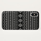 Aztec White Gray Black Mixed Motifs Muster Case-Mate iPhone Hülle (Rückseite (Horizontal))