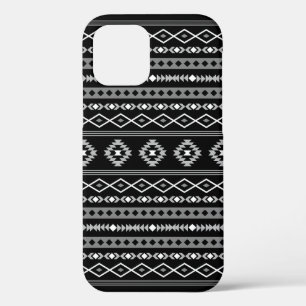 Aztec White Gray Black Mixed Motifs Muster Case-Mate iPhone Hülle