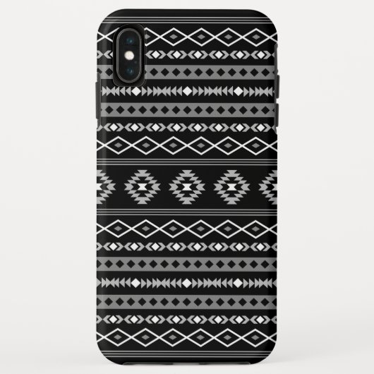 Aztec White Gray Black Mixed Motifs Muster Case-Mate iPhone Hülle (Rückseite)