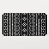 Aztec White Gray Black Mixed Motifs Muster Case-Mate iPhone Hülle (Rückseite (Horizontal))