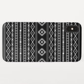 Aztec White Gray Black Mixed Motifs Muster Case-Mate iPhone Hülle (Rückseite (Horizontal))