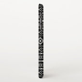 Aztec White Gray Black Mixed Motifs Muster iPhone Hülle (Linke Seite)
