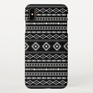 Aztec White Gray Black Mixed Motifs Muster iPhone Hülle