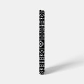 Aztec White Gray Black Mixed Motifs Muster iPhone Hülle (Linke Seite)
