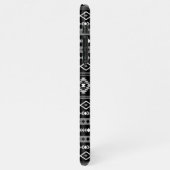 Aztec White Gray Black Mixed Motifs Muster iPhone Hülle (Linke Seite)