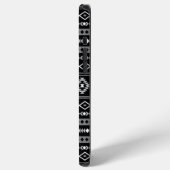 Aztec White Gray Black Mixed Motifs Muster iPhone Hülle (Linke Seite)