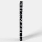 Aztec White Gray Black Mixed Motifs Muster iPhone Hülle (Rechte Seite)