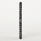 Aztec White Gray Black Mixed Motifs Muster iPhone Hülle (Rechte Seite)