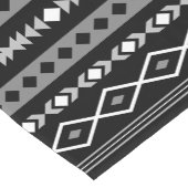 Aztec White Gray Black Mixed Motifs Muster Kurzer Tischläufer (Ecke)