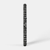 Aztec White Gray Black Mixed Motifs Muster Samsung Galaxy Hülle (Rechte Seite)