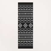 Aztec White Gray Black Mixed Motifs Muster Yogamatte (Vorderseite)