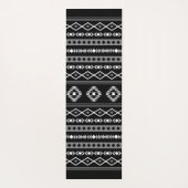Aztec White Gray Black Mixed Motifs Muster Yogamatte (Rückseite)