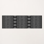 Aztec White Gray Black Mixed Motifs Rpt Muster Yogamatte (Rückseite (Horizontal))