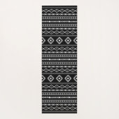 Aztec White Gray Black Mixed Motifs Rpt Muster Yogamatte (Rückseite)