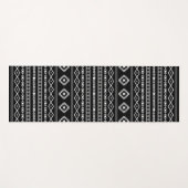 Aztec White Gray Black Mixed Motifs Rpt Muster Yogamatte (Vorderseite (Horizontal))