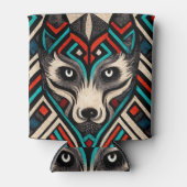 Aztec Wolf Face Dosenkühler (Vorderseite)