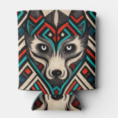 Aztec Wolf Face Dosenkühler (Rückseite)
