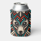 Aztec Wolf Face Dosenkühler (Kanne Rückseite)