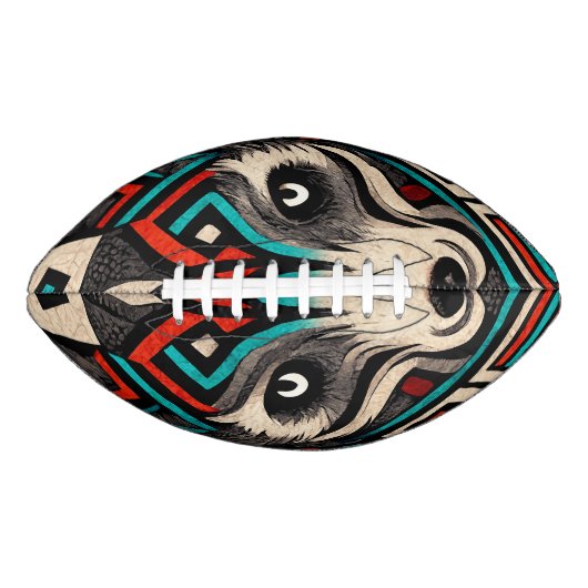 Aztec Wolf Face Football (Vorderseite)