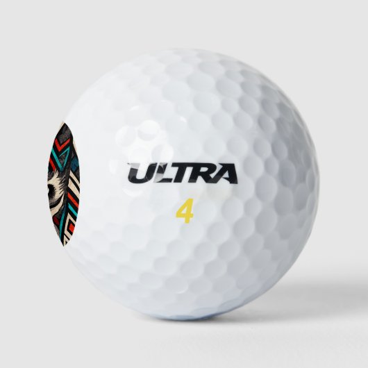 Aztec Wolf Face Golfball (Logo)