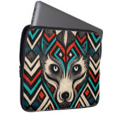 Aztec Wolf Face Laptopschutzhülle (Vorne Rechts)