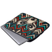 Aztec Wolf Face Laptopschutzhülle (Vorne Knopf)