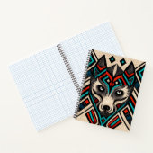 Aztec Wolf Face Notizblock (Innenseite)