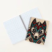Aztec Wolf Face Notizblock (Innenseite)