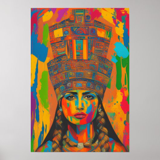 Aztec Woman Art Poster (Vorne)