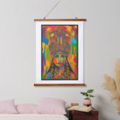 Aztec Woman Art Wandteppich Mit Holzrahmen (Schlafzimmer)