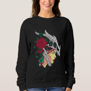 Aztec Woman - Starkes mexikanisches Mädchen - Chav Sweatshirt