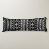 Aztec Wt Gray Blk Mixed Motifs V Rpt Muster Seitenschläferkissen (Vorderseite)