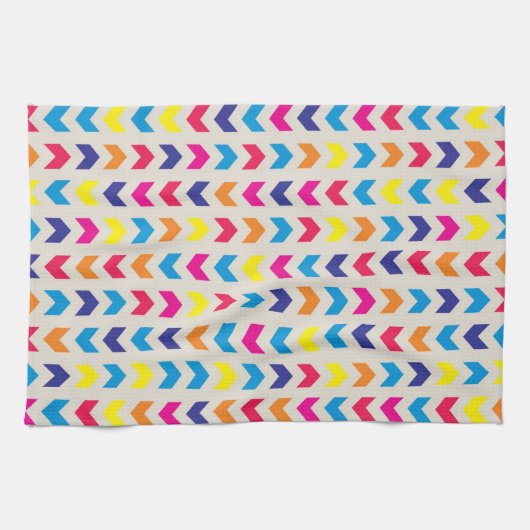 Aztec Zickzack bunt Geschirrtuch (Horizontal)