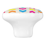 Aztec Zickzack bunt Keramikknauf (Seitenansicht)