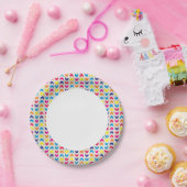 Aztec Zickzack bunt Pappteller (Party)